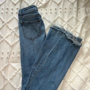 Cello Frayed Hem Women Flare Jeans